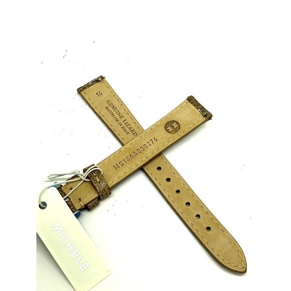 Michele Women's Watch Replacement Band Cashmere Gray Leather 14mm MS14AA… - Picture 4 of 8